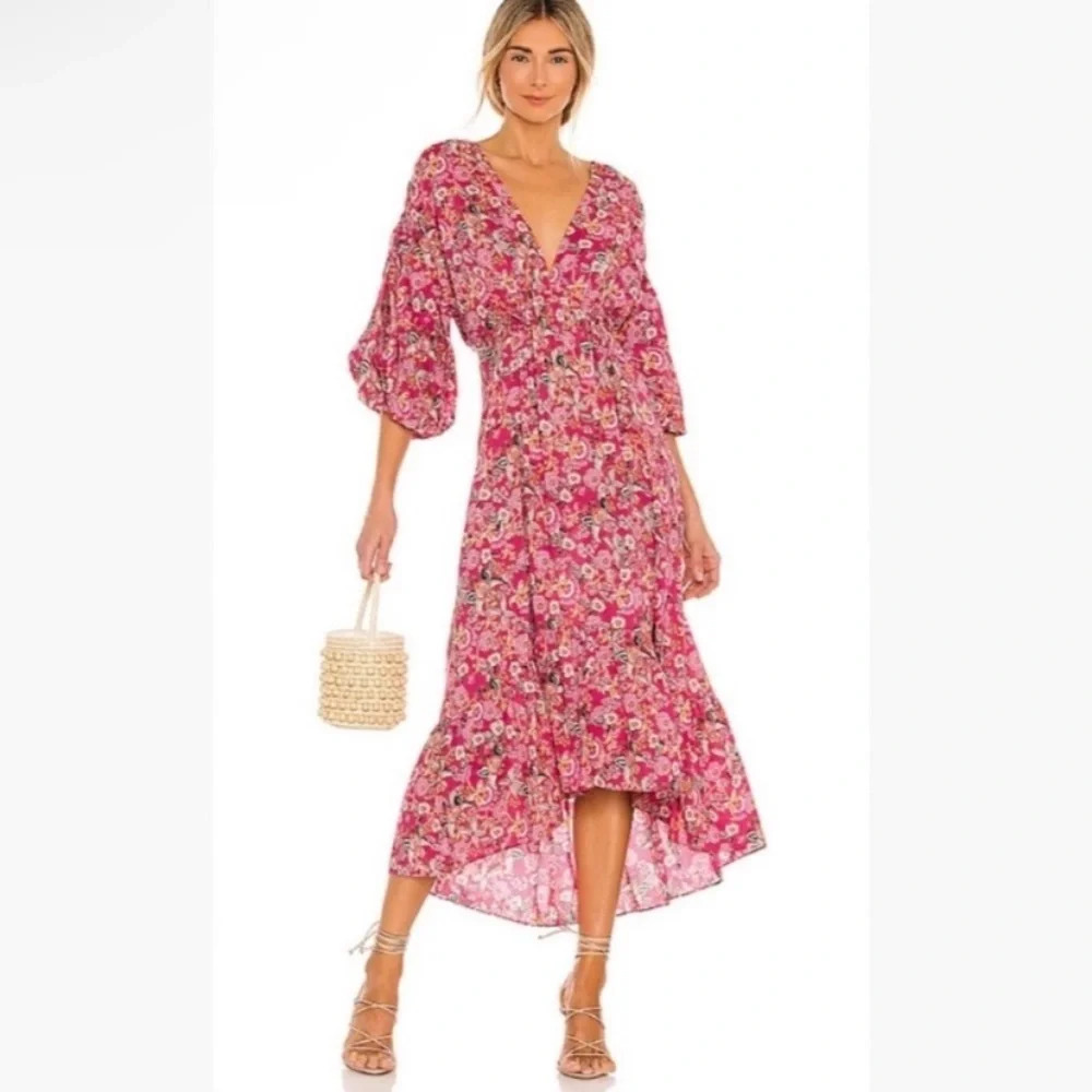 Misa Los Angeles Johanna Dress In pink Falaise Floral 17476 - Picture 1 of 15